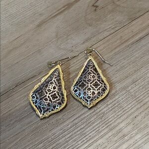 Kendra Scott Gold and Silver Filigree Earrings